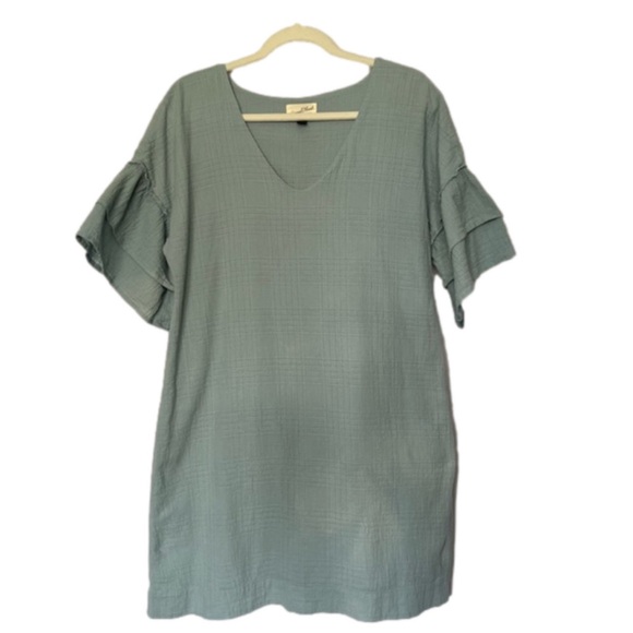 Universal Thread Dresses & Skirts - Universal Thread Ruffle Sleeve Cotton Dress Powder Blue Size Medium